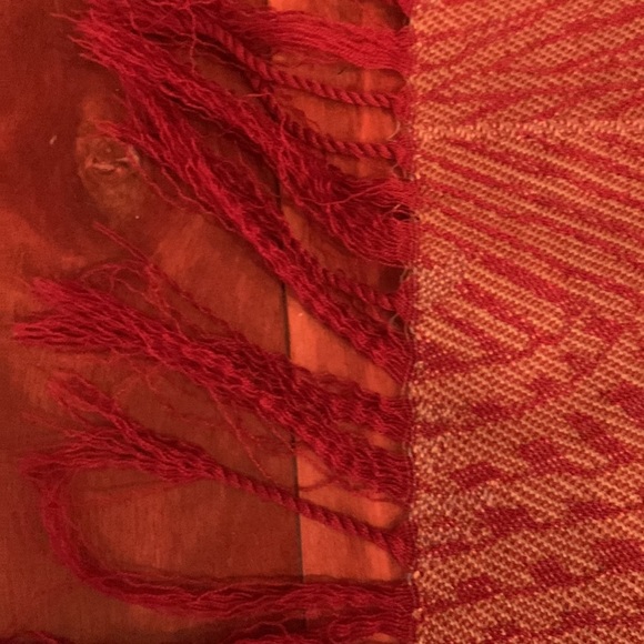 Liberty Brand Red and Brown Accented Tablecloth - Picture 5 of 5